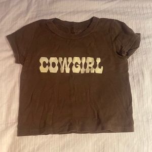 brandy melville cowgirl baby tee